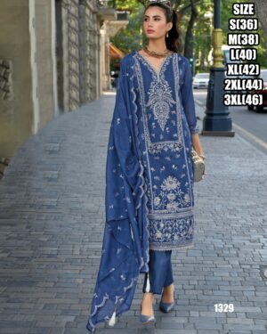 Buy The New Soft Organza Excellent Embroidery Work Kurti, Dupatta With Pant Set From Ethnicrang