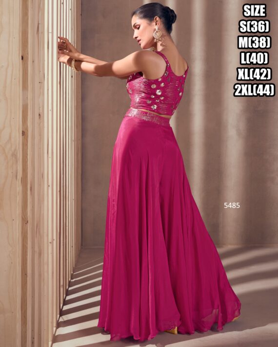 This Crop Top And Plazo Set Is a Perfect Ensemble For a Elegant Party Style Appearance