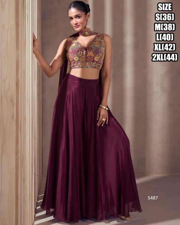 This Crop Top And Plazo Set Is a Perfect Ensemble For a Elegant Party Style Appearance