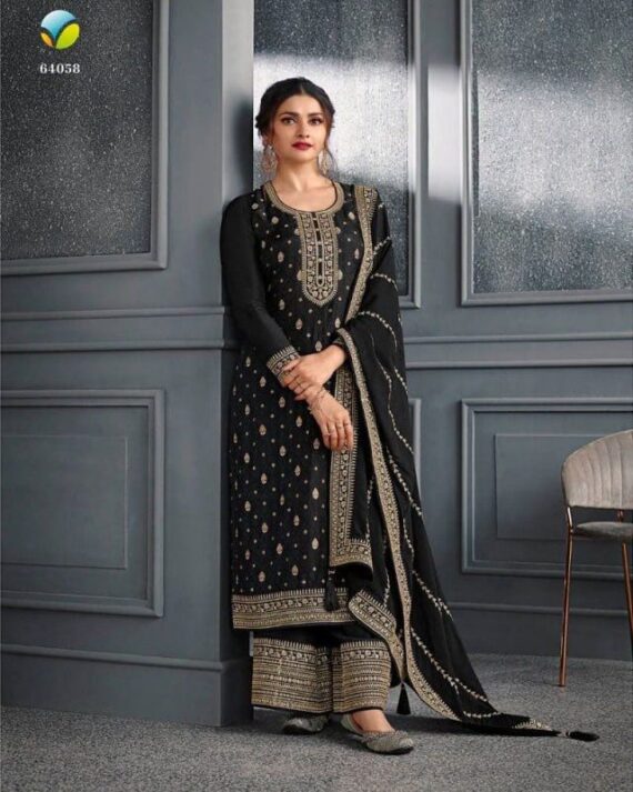 Salwar Suits Are The Self Weaved Embroidered Suits Which Are Suitable For Wedding Wear