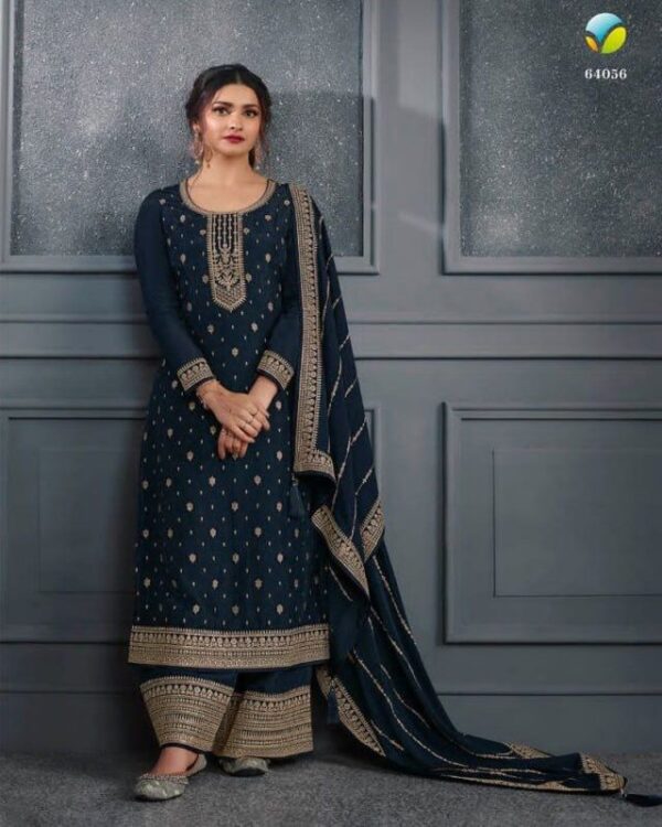Salwar Suits Are The Self Weaved Embroidered Suits Which Are Suitable For Wedding Wear