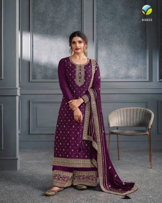 Salwar Suits Are The Self Weaved Embroidered Suits Which Are Suitable For Wedding Wear