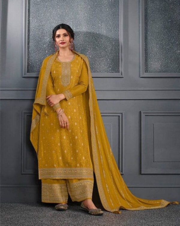 Salwar Suits Are The Self Weaved Embroidered Suits Which Are Suitable For Wedding Wear