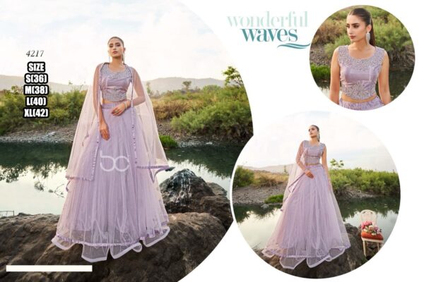 Wonderful Hand Work In Lavender Colour Silk Choli And Net, Silk Lehenga For Party Wear