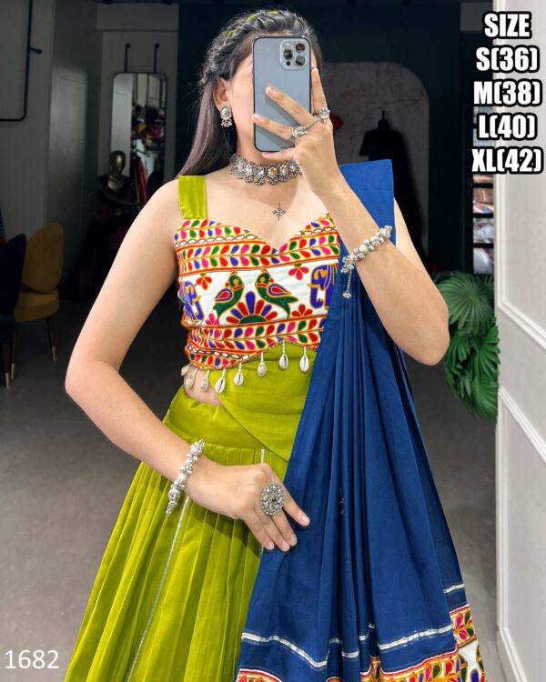 Shop Navratri Special Cotton Gamthi Work With Original Mirror Work Chaniya Choli In Best For Women