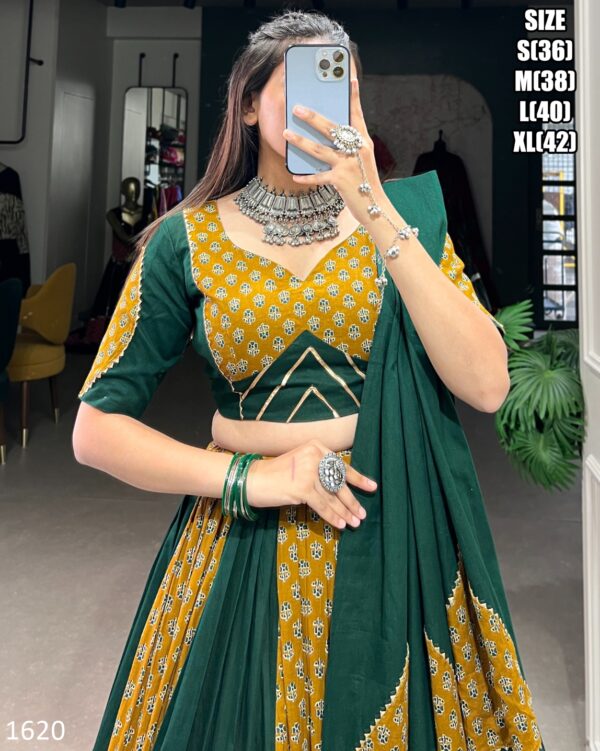 Comfortable Pure Rayon Gamthi Work Navratri Wear Lehenga Choli For Celebrate With This Festival