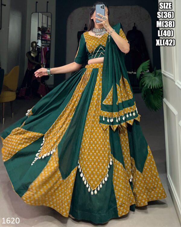 Comfortable Pure Rayon Gamthi Work Navratri Wear Lehenga Choli For Celebrate With This Festival