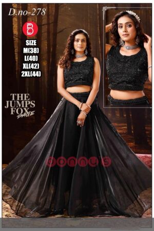Chic Blouse Look With Black Jimmy Choo Lehenga For Wedding Reception By Ethnicrang
