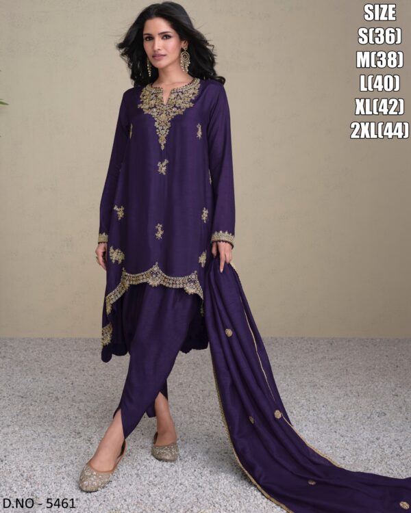 This Modern Fashionable Salwar Suits Is Available With Embroidery Works And Fabric like Real Premium Silk
