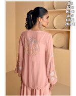 Our Stylish Georgette Short Shrugs With Plazo And Crop Top Set For Women, Our Exclusive Trendy Outfits Buy Now!