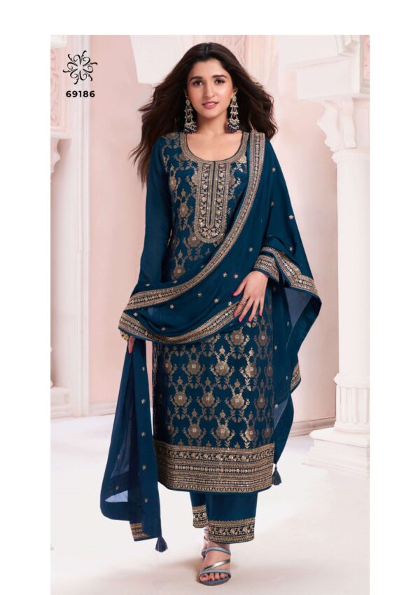 Ethnic Clothing High Quality Indian Designer Chinon Jacquard Exclusive Salwar Kameez By Ethnicrang