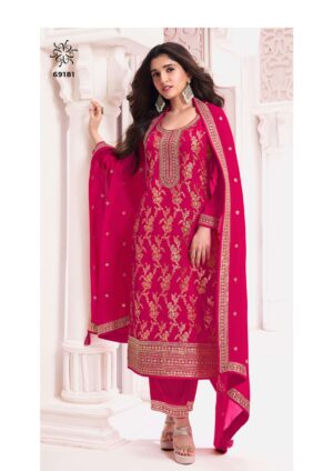 Ethnic Clothing High Quality Indian Designer Chinon Jacquard Exclusive Salwar Kameez By Ethnicrang