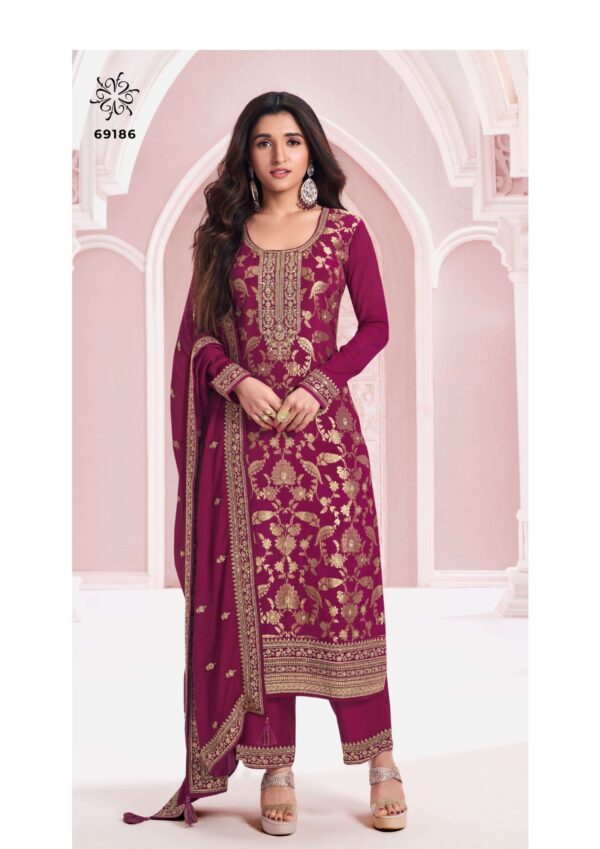 Ethnic Clothing High Quality Indian Designer Chinon Jacquard Exclusive Salwar Kameez By Ethnicrang