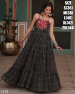 New Designer Navratri Special Faux Georgette Gown In Bandhani Print Work With Kutchi Patchwork