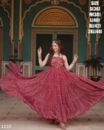 New Designer Navratri Special Faux Georgette Gown In Bandhani Print Work With Kutchi Patchwork