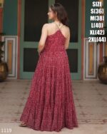 New Designer Navratri Special Faux Georgette Gown In Bandhani Print Work With Kutchi Patchwork