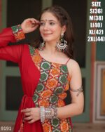 Presenting Our New Navratri Collection Buy Red Colour Kutchi Gamthi Work Faux Blooming Designer Navratri Gown