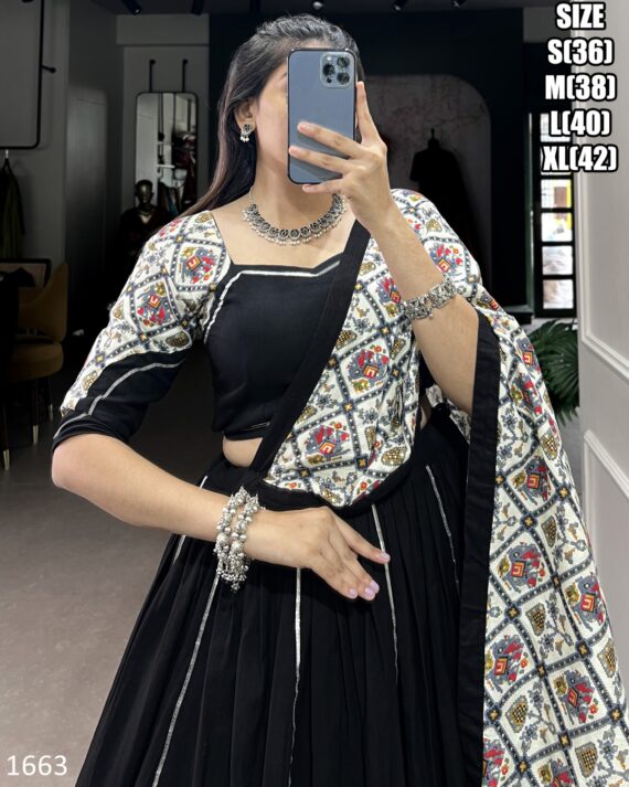 The Three Piece Traditional Indian Women's Cotton Chaniya Choli For Garba Events