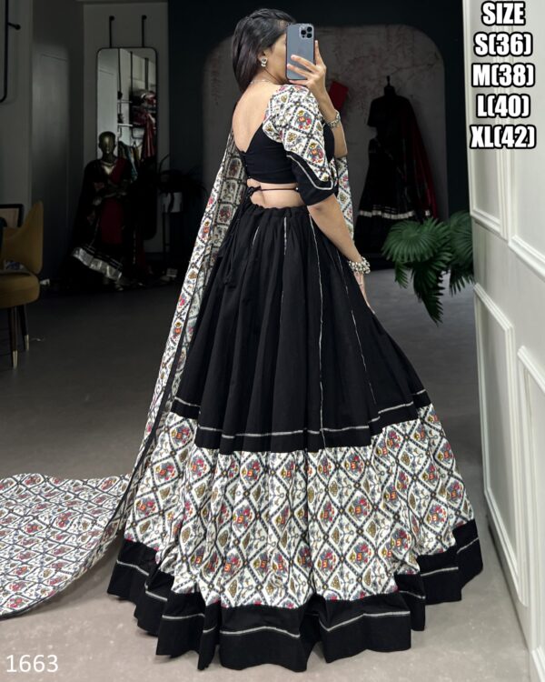 The Three Piece Traditional Indian Women's Cotton Chaniya Choli For Garba Events