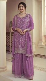 Shop Stunning Embellished Chinon Salwar Kameez At Attractive Designs, This Collection Is Perfect For Wedding Wear