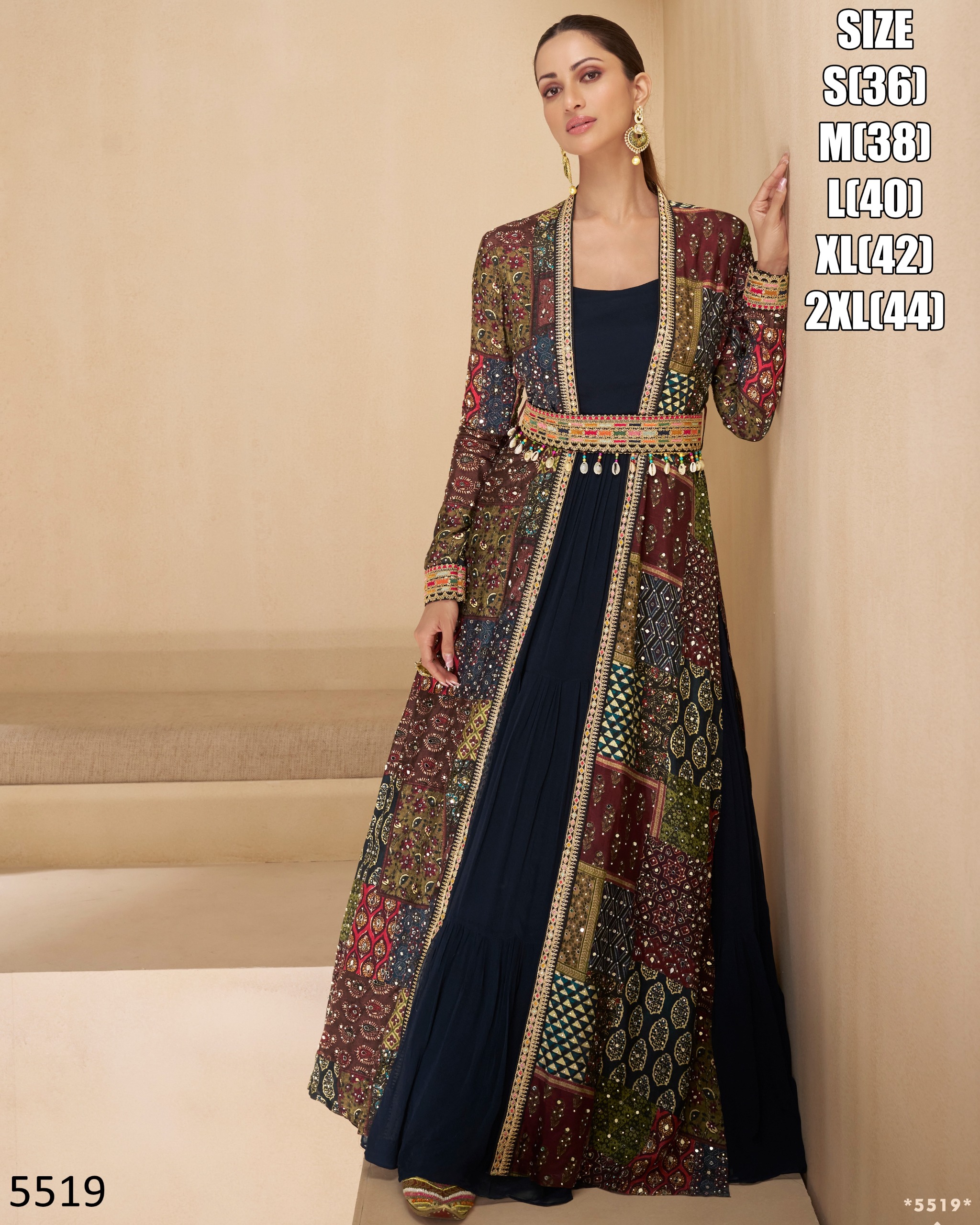 Long Shrug Dress For Wedding Ethnic Wear With Shrug Long Shrug