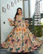 Presents This Beautiful Digital Printed Ethnic Wear Fully Flared Casual Gown Set Collection