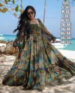 Presents This Beautiful Digital Printed Ethnic Wear Fully Flared Casual Gown Set Collection