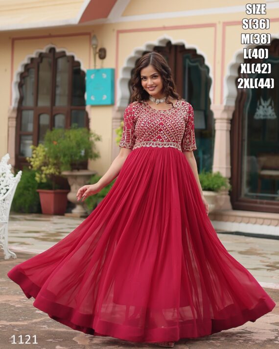 Our Newly Updated For Women's Indian Faux Blooming Stylish Gown Dress For Wedding And Parties