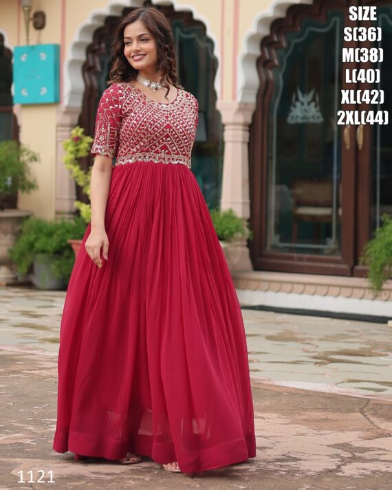 Our Newly Updated For Women's Indian Faux Blooming Stylish Gown Dress For Wedding And Parties
