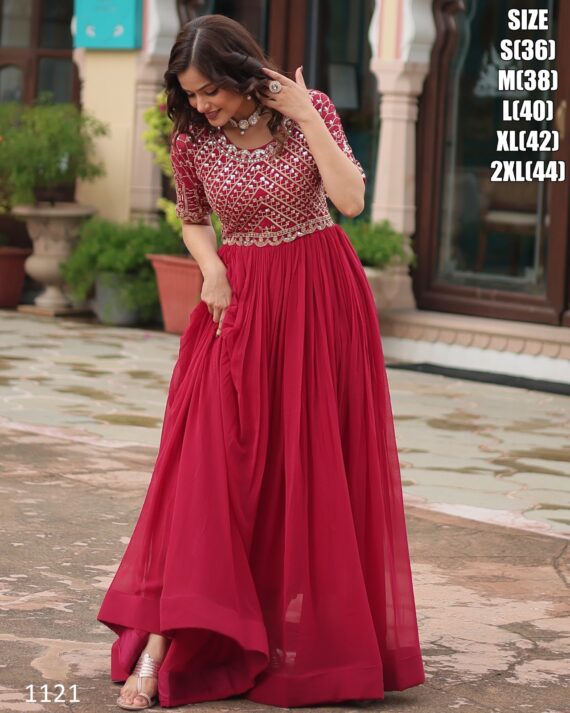 Our Newly Updated For Women's Indian Faux Blooming Stylish Gown Dress For Wedding And Parties