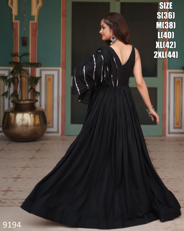 Ready To Wear The Indian Style Rayon Gowns In Raas Garba In Navratri Wear