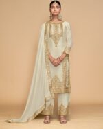 Introducing Exclusive Collection, Embroidery Chinon Salwar Kameez Suit Can Be Wear As Both Festival And Other Occasions