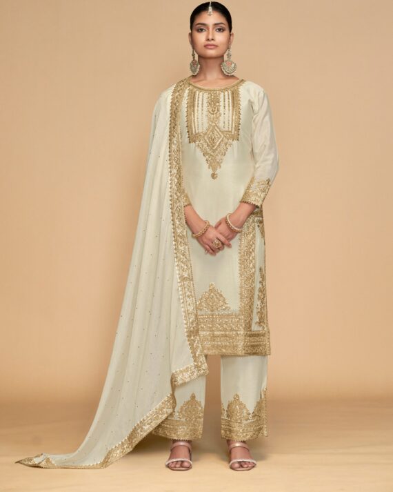 Introducing Exclusive Collection, Embroidery Chinon Salwar Kameez Suit Can Be Wear As Both Festival And Other Occasions