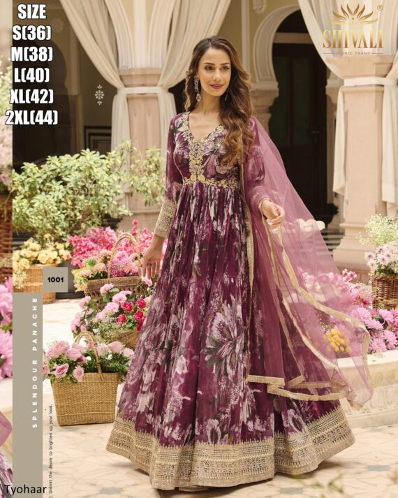 Exclusive New Heavy Georgette Ready to Wear Indian Wedding Gown