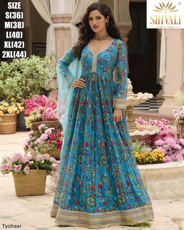 Exclusive New Heavy Georgette Ready to Wear Indian Wedding Gown