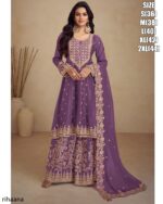 Wedding Salwar Kameez (Plazo Suit) Are The Hevaily Embroidered Suits Which Are Suitable For Wedding Wear