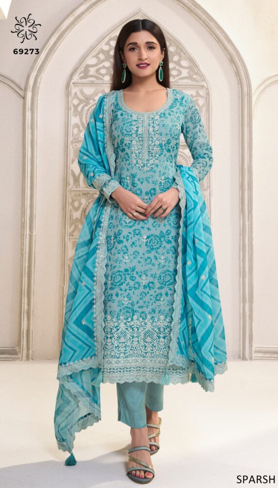 Ethnicrang Through Great Arrivals, Stylish And On-Trend Women's Organza Salwar Kameez