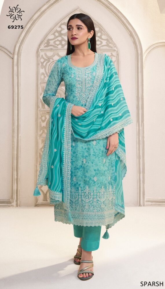 Ethnicrang Through Great Arrivals, Stylish And On-Trend Women's Organza Salwar Kameez