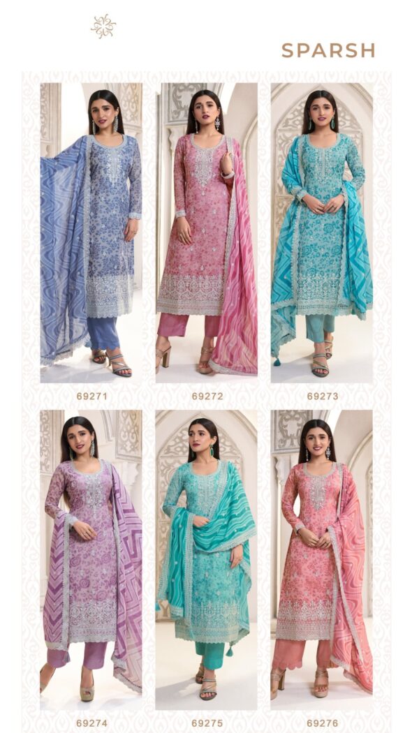 Ethnicrang Through Great Arrivals, Stylish And On-Trend Women's Organza Salwar Kameez