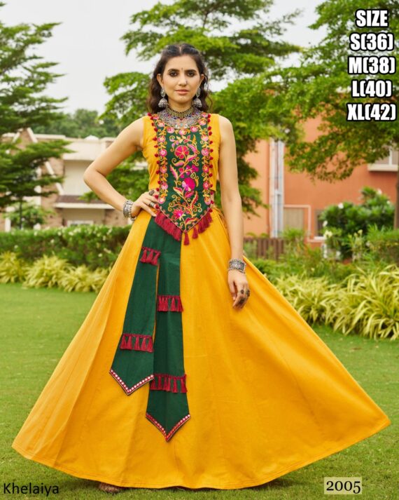 Colourful Skirt Paired With Embroidery Stylish Choli For Navratri In Raas Garba Wear