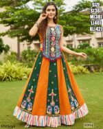 Colourful Skirt Paired With Embroidery Stylish Choli For Navratri In Raas Garba Wear