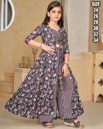 Presents This Stunning Beautiful Digital Printed Ethnic Wear Kids Girl's Three Piece Indo Western Shrug Set Collection