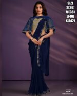 Trending Style New Fancy Party Wear Designer Ready To Wear Sarees And Full Stitched Blouse