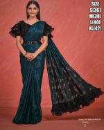 Trending Style New Fancy Party Wear Designer Ready To Wear Sarees And Full Stitched Blouse