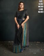 Trending Style New Fancy Party Wear Designer Ready To Wear Sarees And Full Stitched Blouse