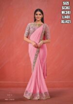 Trending Style New Fancy Party Wear Designer Ready To Wear Sarees And Full Stitched Blouse