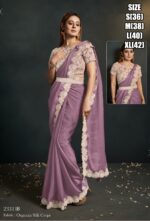 Trending Style New Fancy Party Wear Designer Ready To Wear Sarees And Full Stitched Blouse