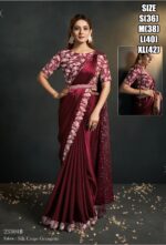 Trending Style New Fancy Party Wear Designer Ready To Wear Sarees And Full Stitched Blouse