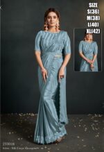 Trending Style New Fancy Party Wear Designer Ready To Wear Sarees And Full Stitched Blouse