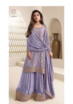 Attractive Variety Of Our Classic And Embellished Chinon Jacquard Salwar Kameez (Plazo Suit)